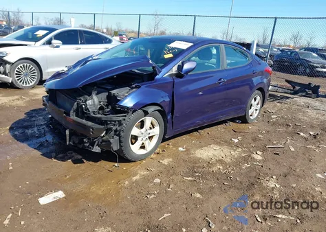 2012 Hyundai Elantra Gls from USA, damaged, VIN 5NPDH4AE8CH099850